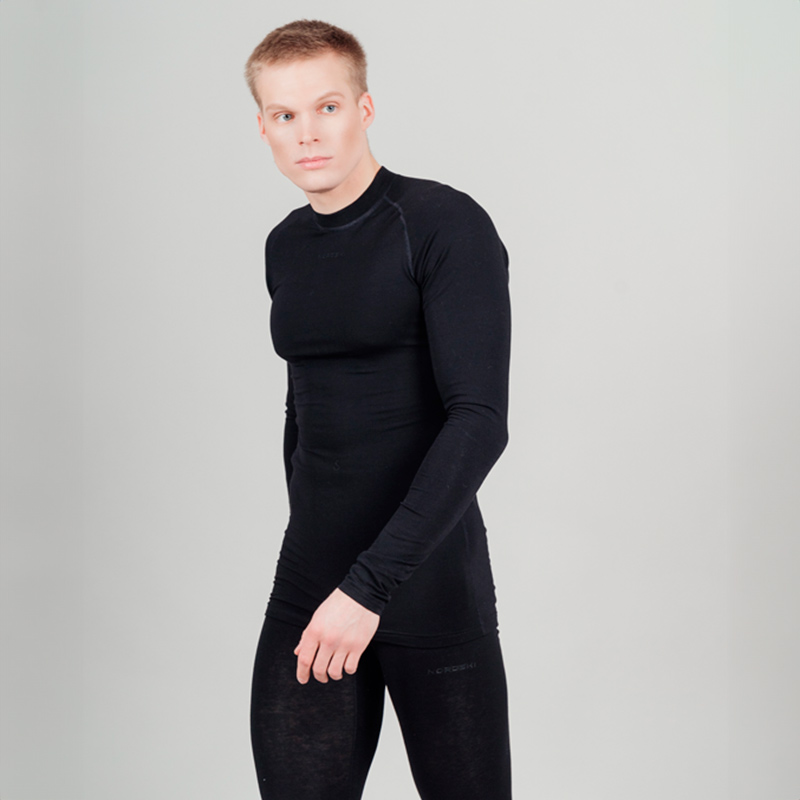 Термобелье мужское (комплект) Nordski Wool Black