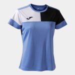 Футболка женская Joma CAMISETA MANGA CORTA CREW V AZUL NEGRO