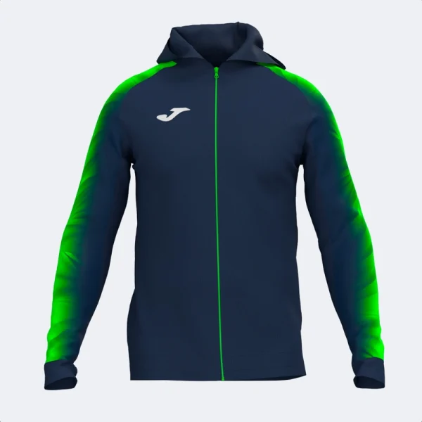 Худи женский Joma CHAQUETA CON CAPUCHA ELITE XI MARINO VERDE FLUOR